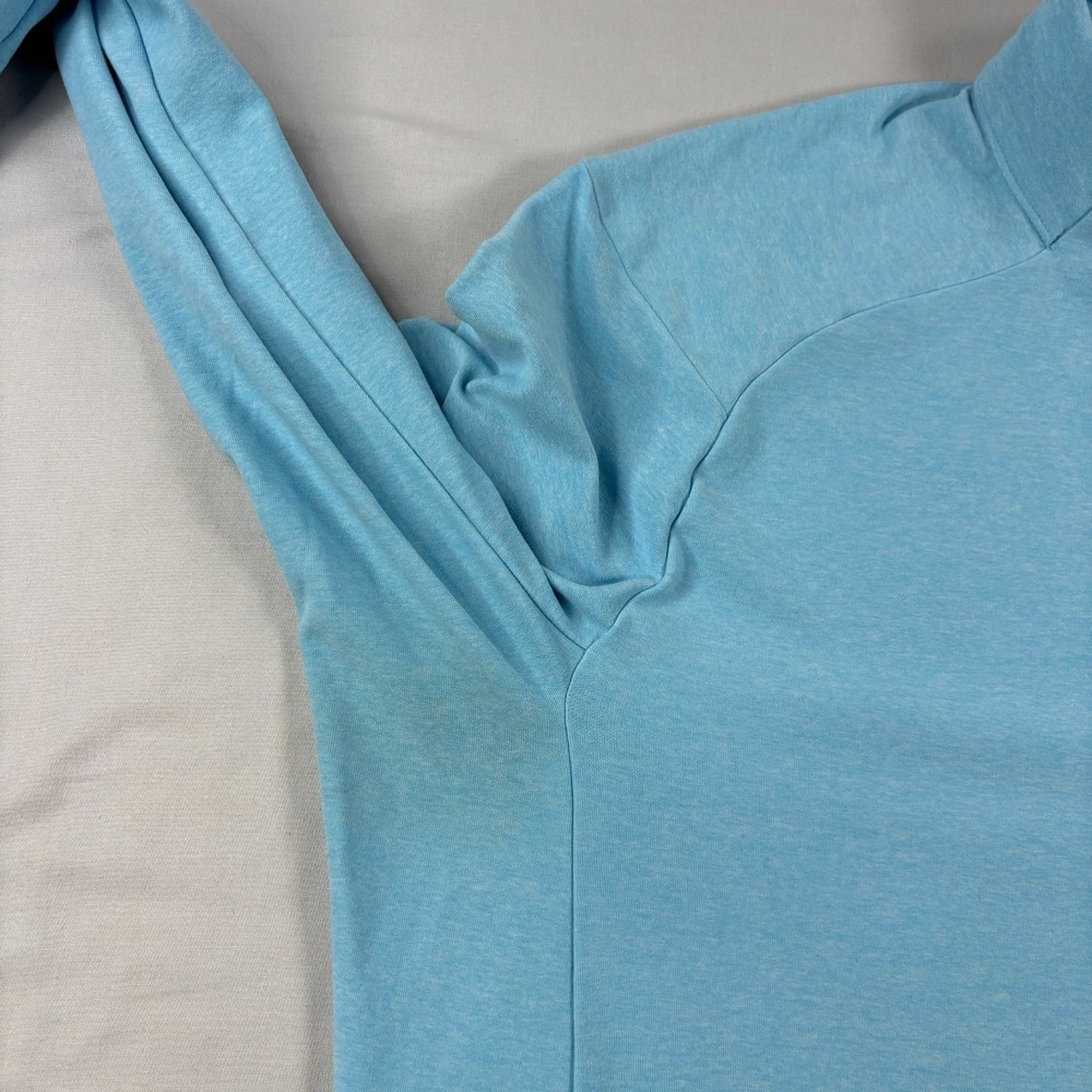 Lululemon Shirt Mens XL Blue Surge Warm 1/2 Zip Pullover Stretch Athleisure - Picture 3 of 9